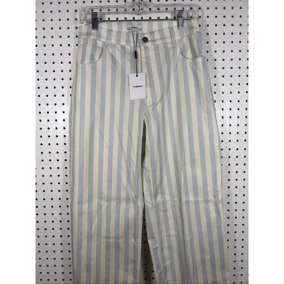 Miaou striped 5 pocket fargo pants size M - Picture 6 of 12
